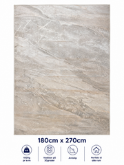 Stilrent tæppe 180x270 cm - Natural Stone Beige