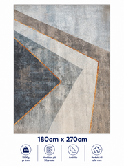 Stilrent tæppe 180x270 cm - Urban Geometry Grey