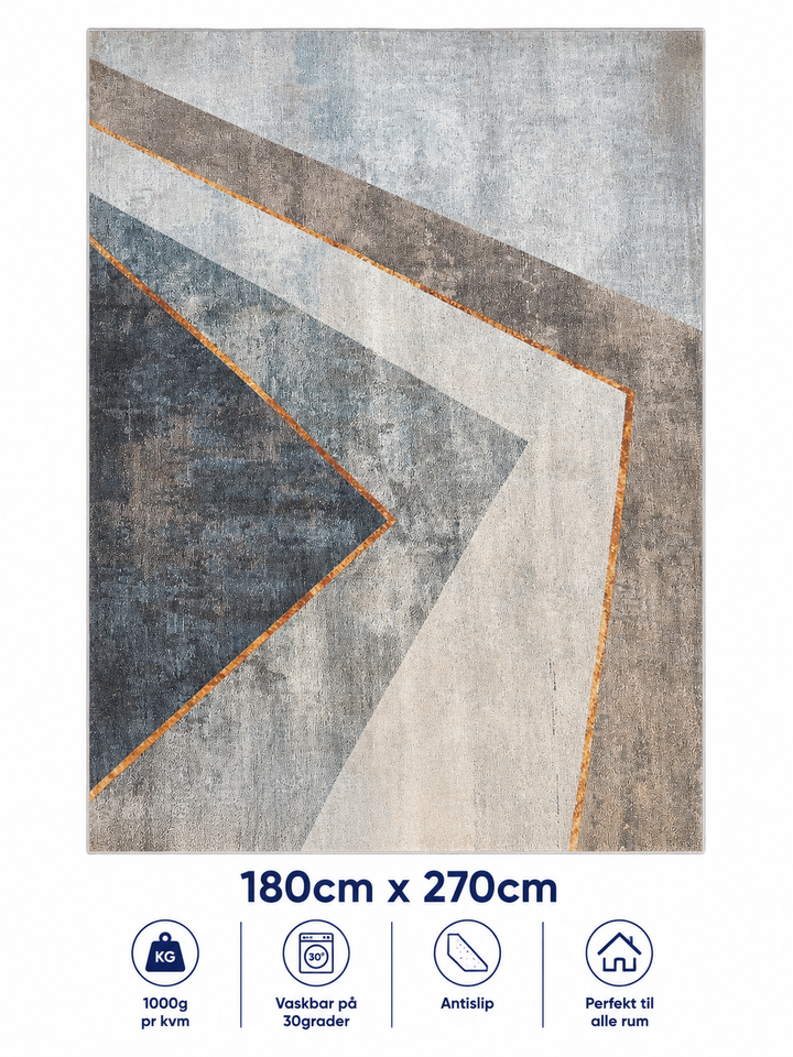 Stilrent tæppe 180x270 cm - Urban Geometry Grey