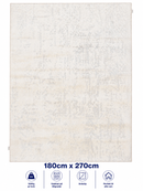 Stilrent tæppe 180x270 cm - Nordic Pearl Cream