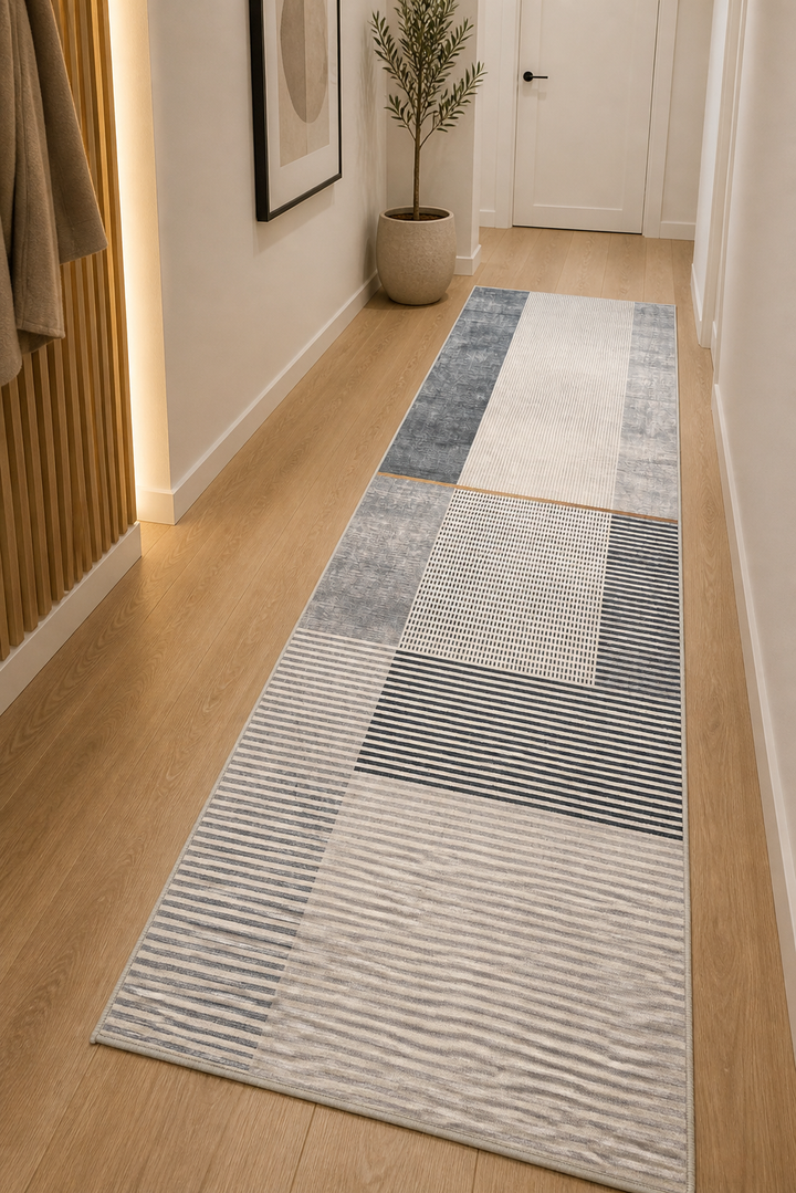 Tæppe / Gangløber 90x300 cm Scandi Line Grey