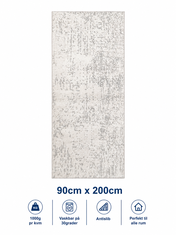 Tæppe / løber 90x200cm, Soft Marble Cream