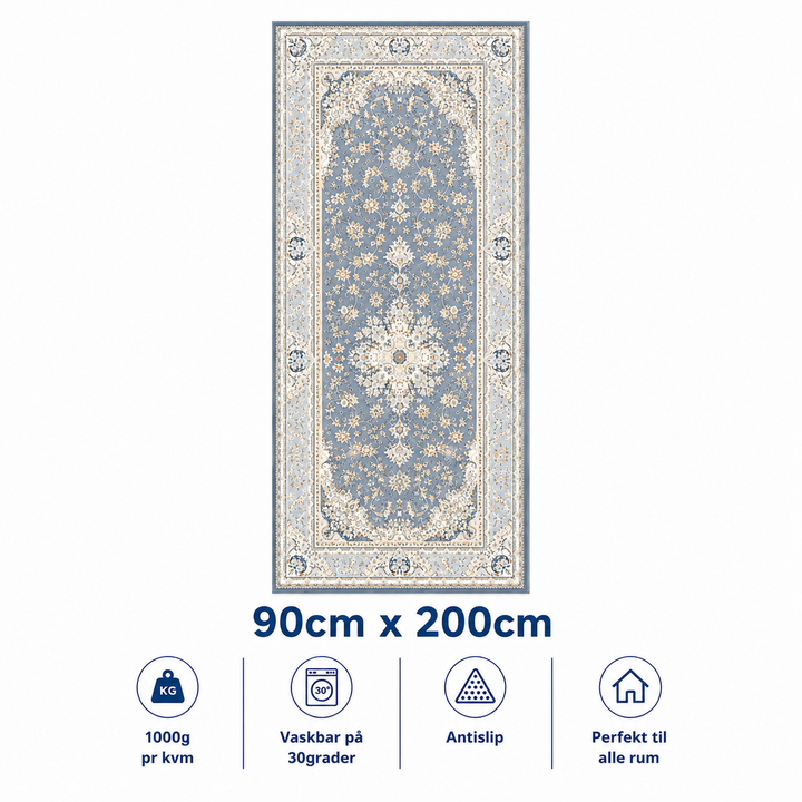 Tæppe / løber 90x200cm, Royal Persian Blue
