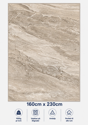 Stilrent tæppe 160x230 cm, Marble Sand Luxe