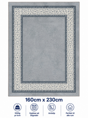 Stilrent tæppe 160x230 cm, Nordic Mosaic Grey