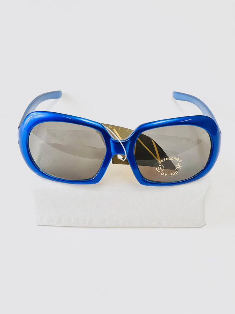 Børne solbriller UV - Metallisk blå farve