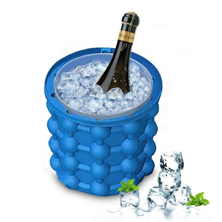 isterningebakke silikone med låg - Ice Cube Maker Genie
