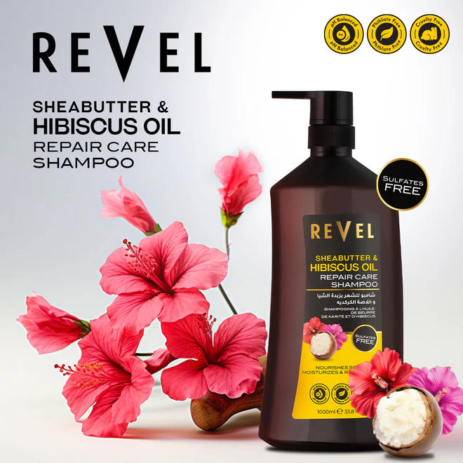 Revel 1000ml Shampoo Hibiscus olie, sulfatfri