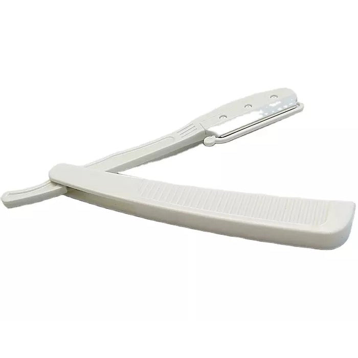 Bluezar Salon Razor – Klassisk Barberblade Holder (Hvid)