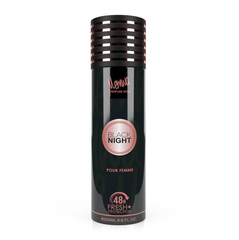 Deodorant / Parfume Spray 200ml 48h Memwa Black Night Pour Femme