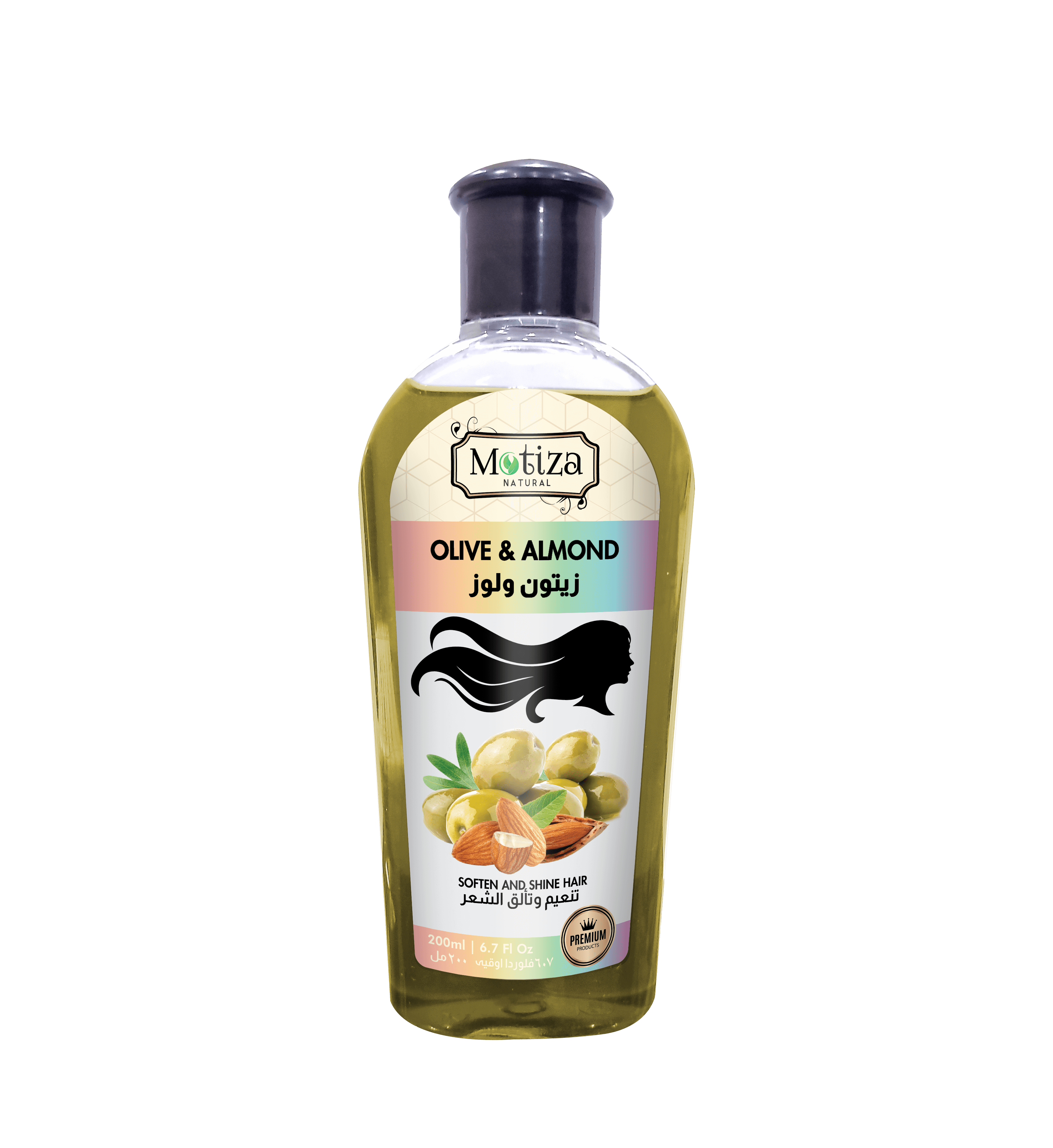 Motiza 100% ren olie til håret Oliven & Mandel 200ml