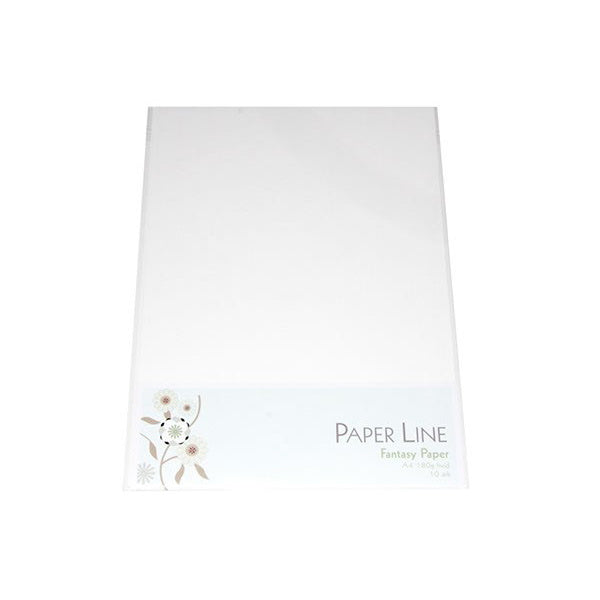 Paper Line - Hvid Tyk papir 10ark 180g A4