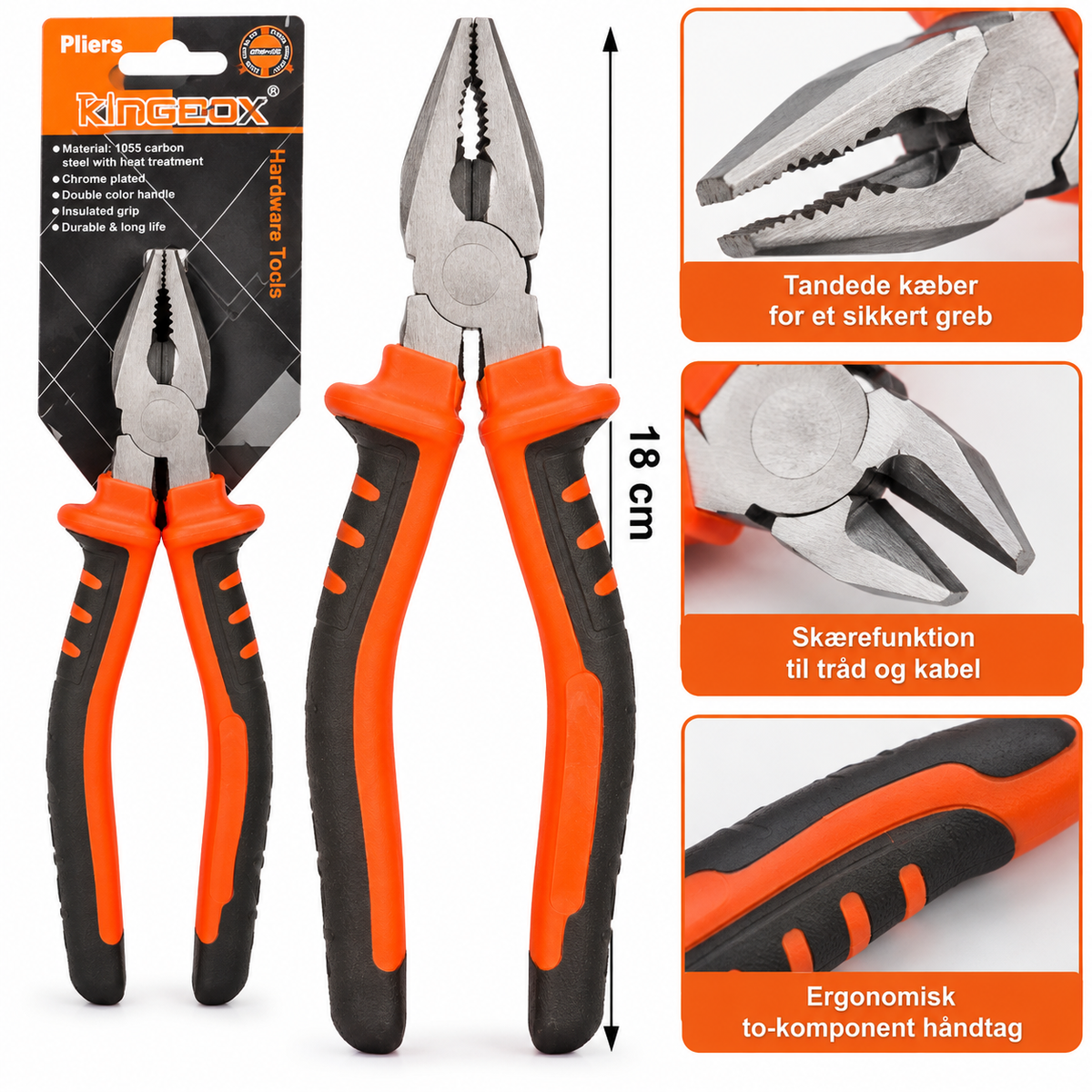 Kingbox Kombinationstang – 18 cm