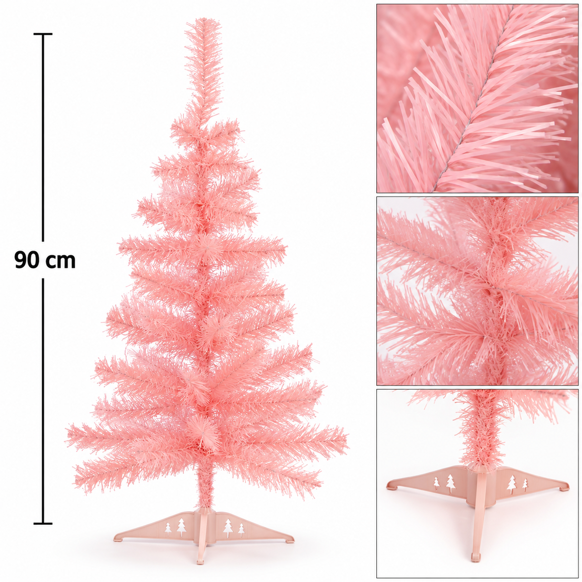 Lyserødt Juletræ – 90 cm | Kunstigt Juletræ i Pastel Pink
