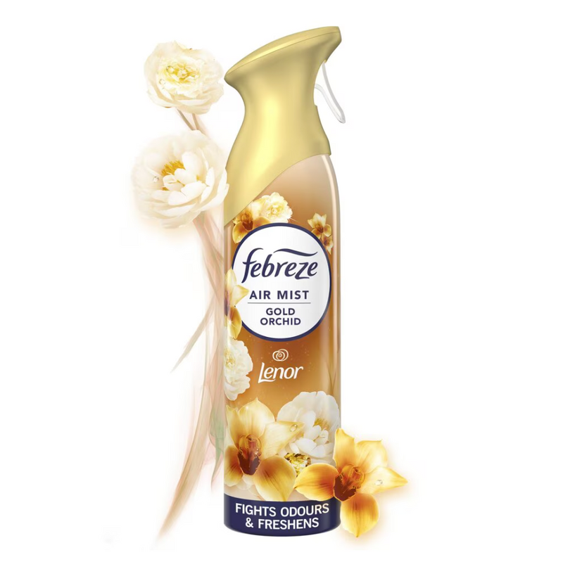 Febreze Gold Orchid Luftfrisker spray 2 i 1 forfrisker & bekæmper lugte