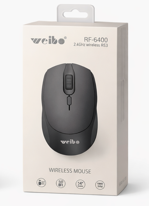 Weibo - Trådløs mus Duel Mode (USB sensor el. Bluetooth) 5.0