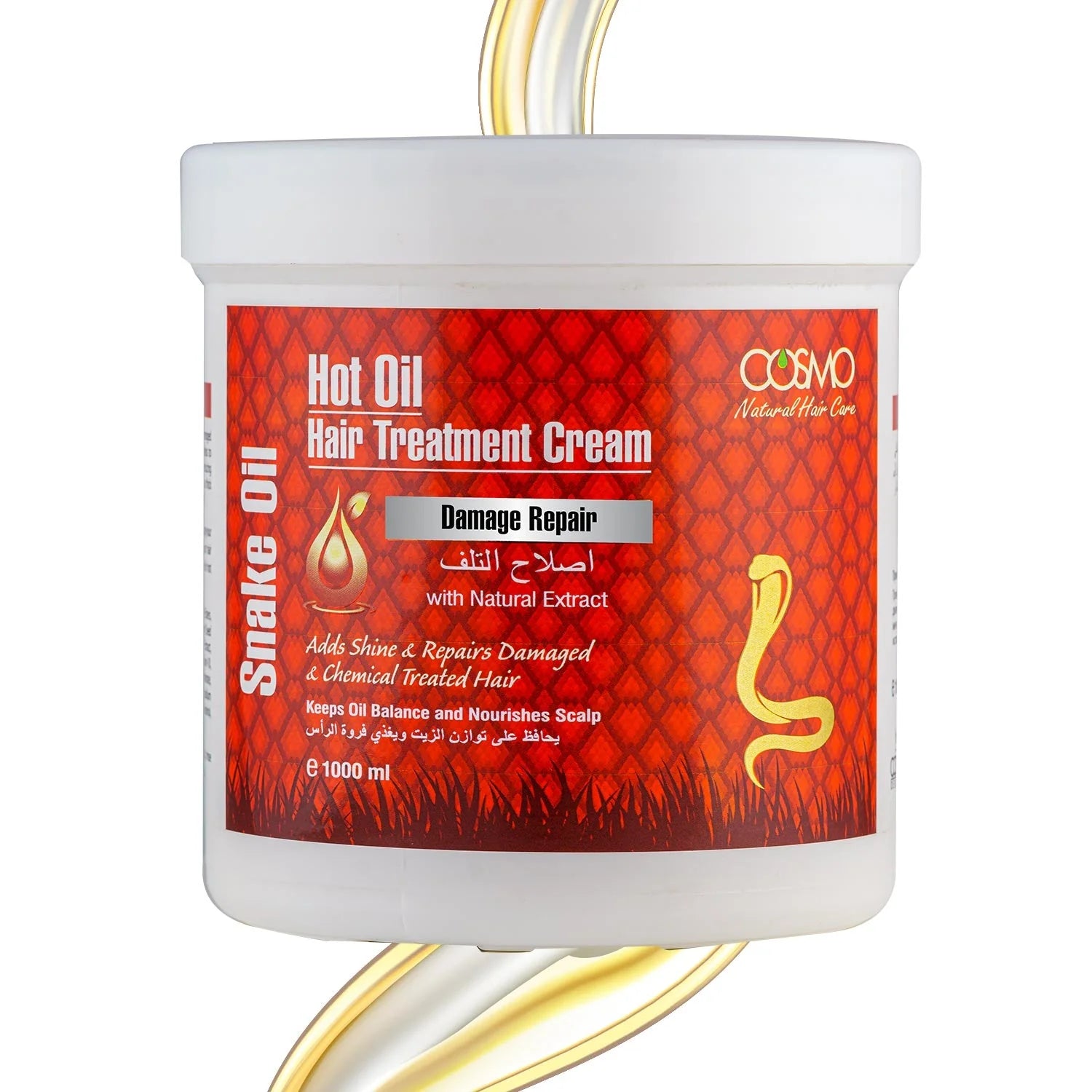 Cosmo Snake COSMO Snakeoil Varm Olie Hårkur Creme 600ml – Dollarstore.dk