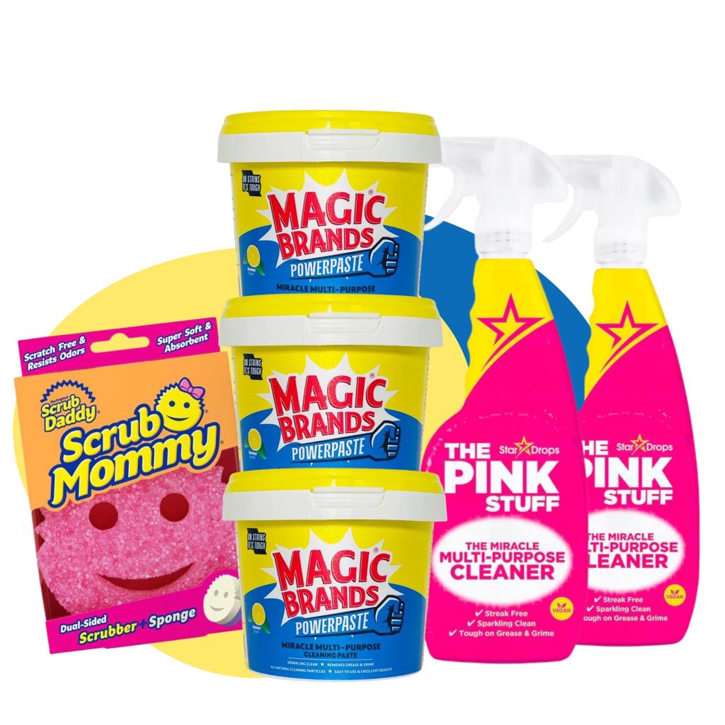 Pakketilbud - Magicbrands, Scrub Mommy & Pinkstuff 6 dele