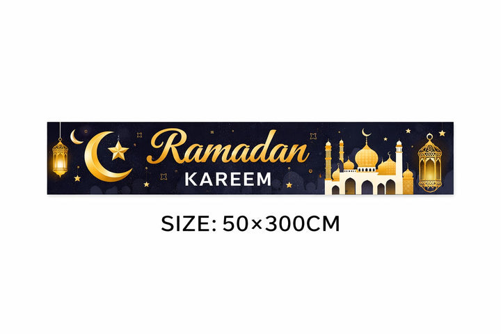 Ramadan Kareem Stofbanner 300x50cm