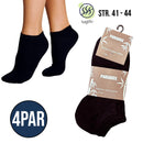 Bambus Ankel Sokker 4 par strømper (Sort) - bambusstrømper - Høj Kvalitet og Komfort!