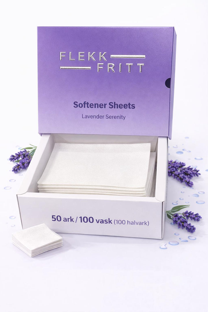 Flekk Fritt Blødgøringsark – Lavender Serenity (100 vaske / 100 halvark)
