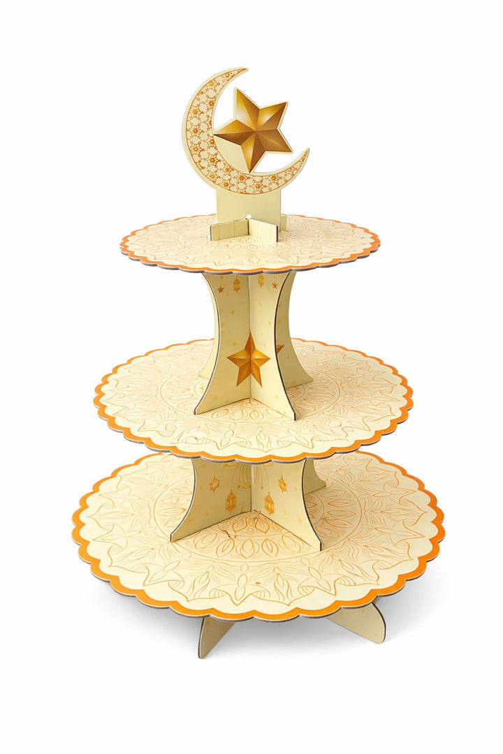 Stor Stativ til muffin, snack, dadler og småkager (ramadan tema) lavet af karton