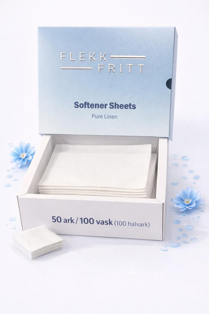 Flekk Fritt Blødgøringsark – Pure Linen (100 vaske / 100 halvark)