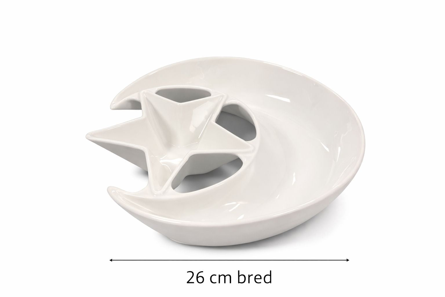 Serverings tallerken Ø:26cm  4,5cm dyb stjerne & måne