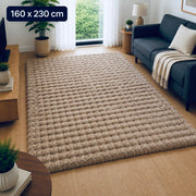 Velour Bubble Tæppe 160x230 cm – Mushroom Taupe