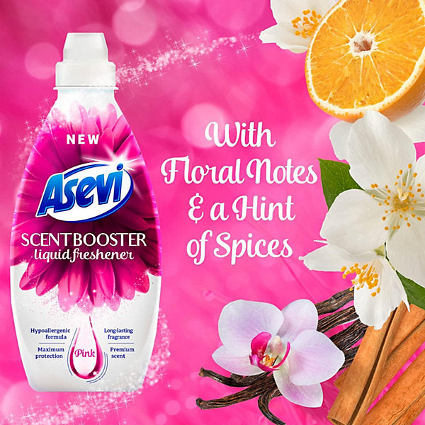 Asevi Skyllemiddel & Duftforstærker – Pink Freshener – 720 ml – Op til 36 vaske