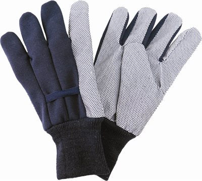 Kent & Stowe Bomuldshandsker med forstærket PVC Greb, Design, Str. L