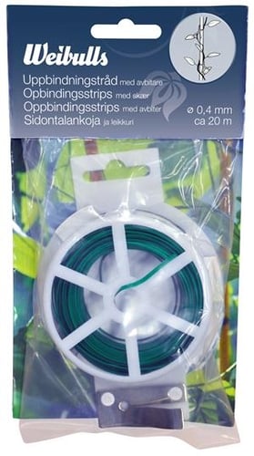 Bindorulle med afklipper til opbinding af blomster, grøn