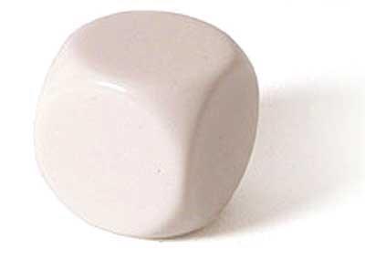 Blanke terning (12 stk.)