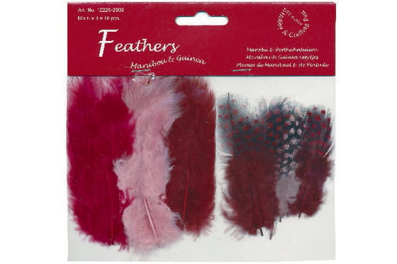 Fjer marabou mix 18stk bordeaux nuancer ⎮ 8716659090034 ⎮ VE_735978 