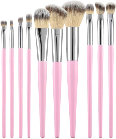  Mimo Makeup Brush Set Pink 10 pcs.