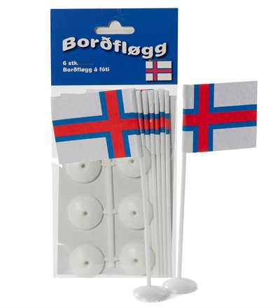 Bordflag 6 stk M/ fod Færøsk ⎮ 5706229036299 ⎮ GT_001080 