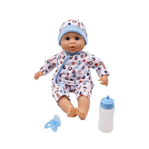 Dolls World Baby dukke blå dreng 38 cm