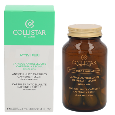 Collistar Pure Actives Anticellulite Kapsler Koffein + Escin 14 x 4 ml - Shock Treatment 56 ml  ⎮ 8015150251549 ⎮ GP_005039 