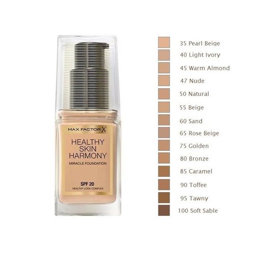 Max Factor Healthy Skin Harmony Miracle Foundation nr.65 Rose Beige 30ml ⎮ 8005610433400 ⎮ GP_008302 