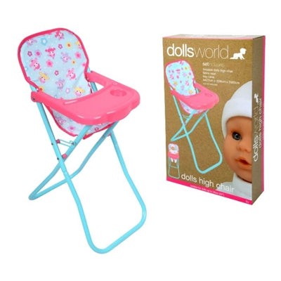 Høj stol i plast m/stof ryg +3 år