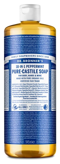 Dr. Bronner's - Pure Castile Liquid Soap Peppermint 945 ml ⎮ 18787243459 ⎮ CS_1181800 