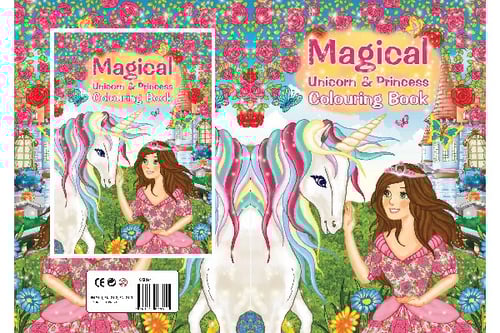 Malebog A4 Magical Unicorn & Princess 16 sider
