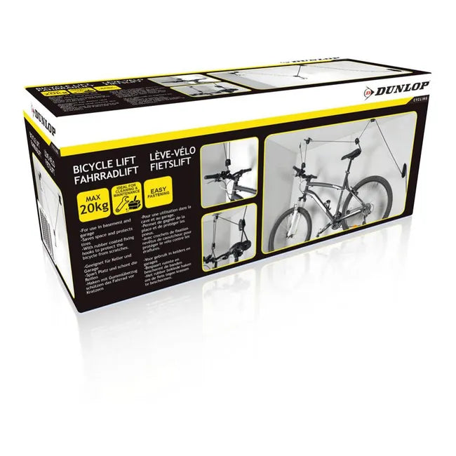 Dunlop - Cykelliftsæt inkl Støtte til ophængning af cykel max belastning 20kg dunlop