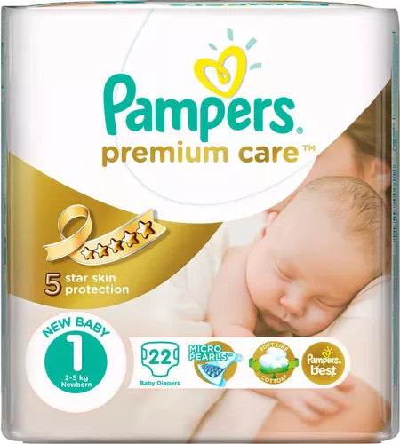 Pampers Premium care bleer -  22 styk (2 - 5 kg)