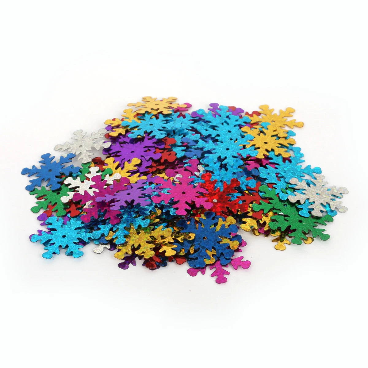 Hullet snefnug pailletter over 300stk - 2cm