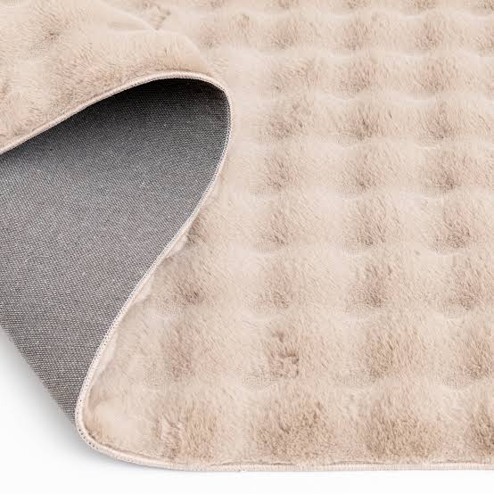 Velour Bubble Tæppe 180x290 cm – Soft Sand beige