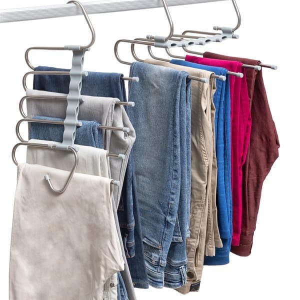 Pladseffektivt Hængesystem til 5 Par Bukser