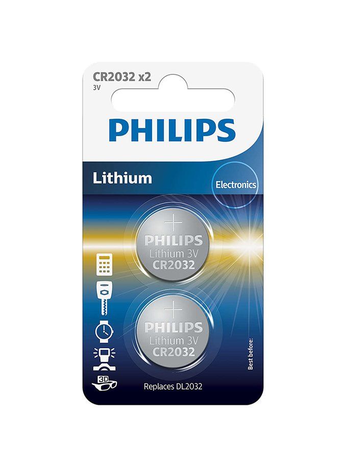 Philips - CR2032 Batterier 2stk LITIUM