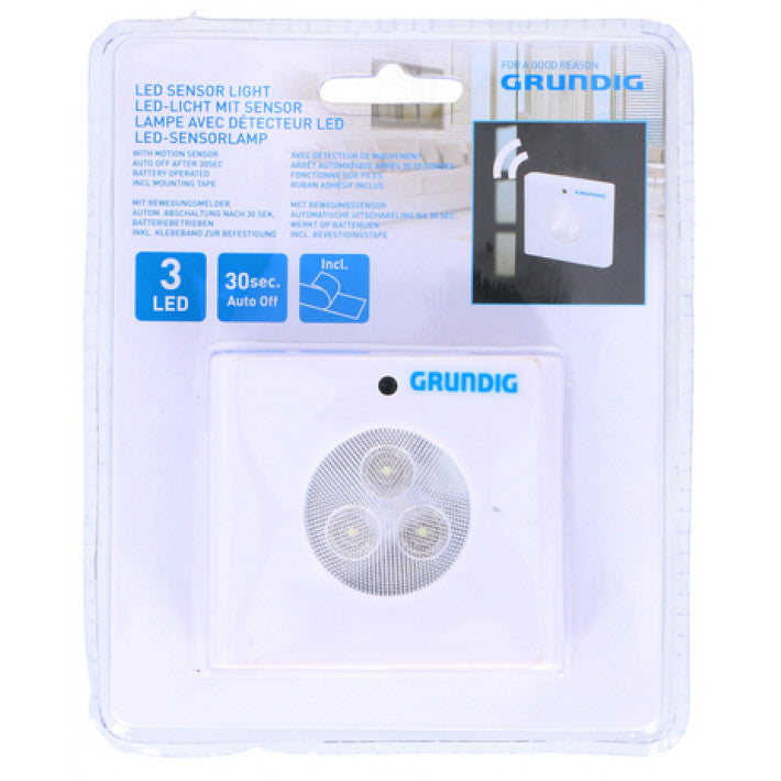 Grundig - Batteridrevet Sensorlys 30sec 3 LED