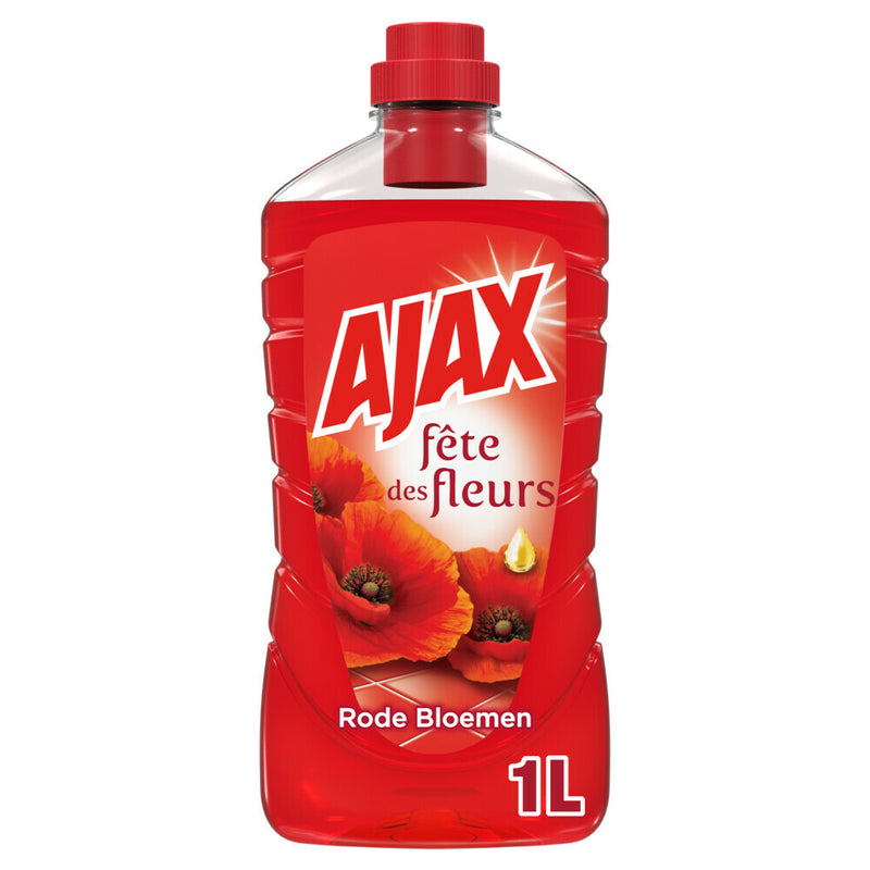 Ajax - Gulvrens Flaske 1000ml - Marker Af Valmuer Rose Aroma